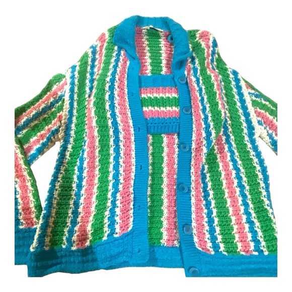 ZARA Bloggers Favorite MATCHING SET Crochet Crop Top & Cardigan Sweater Sz M - Picture 9 of 13